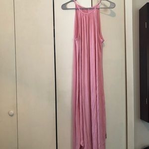 Long slouchy pink dress